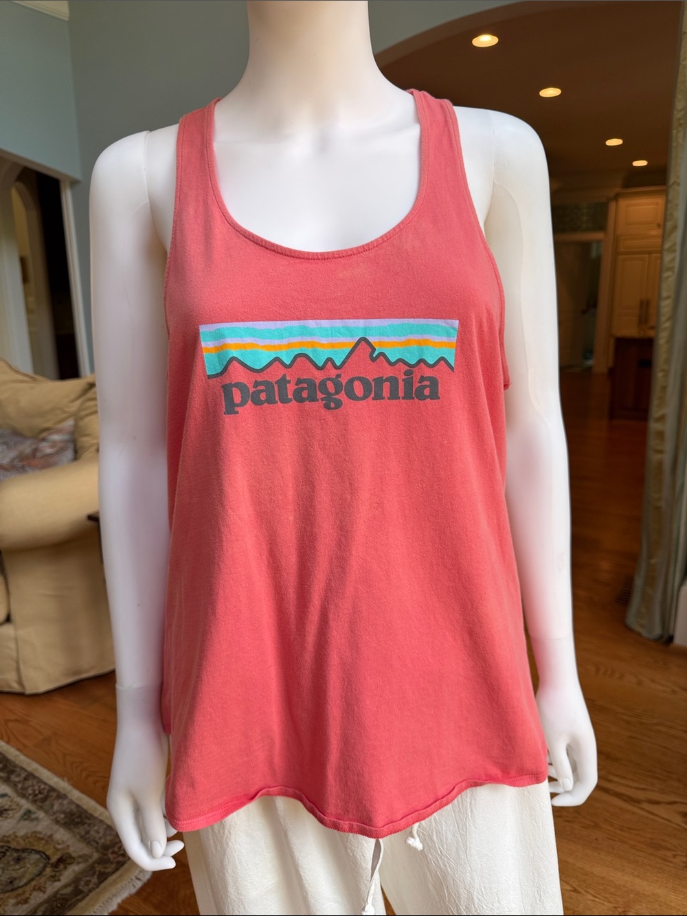 Patagonia Coral Logo Tank Top - Women's Scoop Neck
